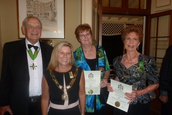 The Chevalier Ron Pennicott Grand Bailiff Tamra Capstick-Dale Dame Irish Fair Dame Heather Pennicott